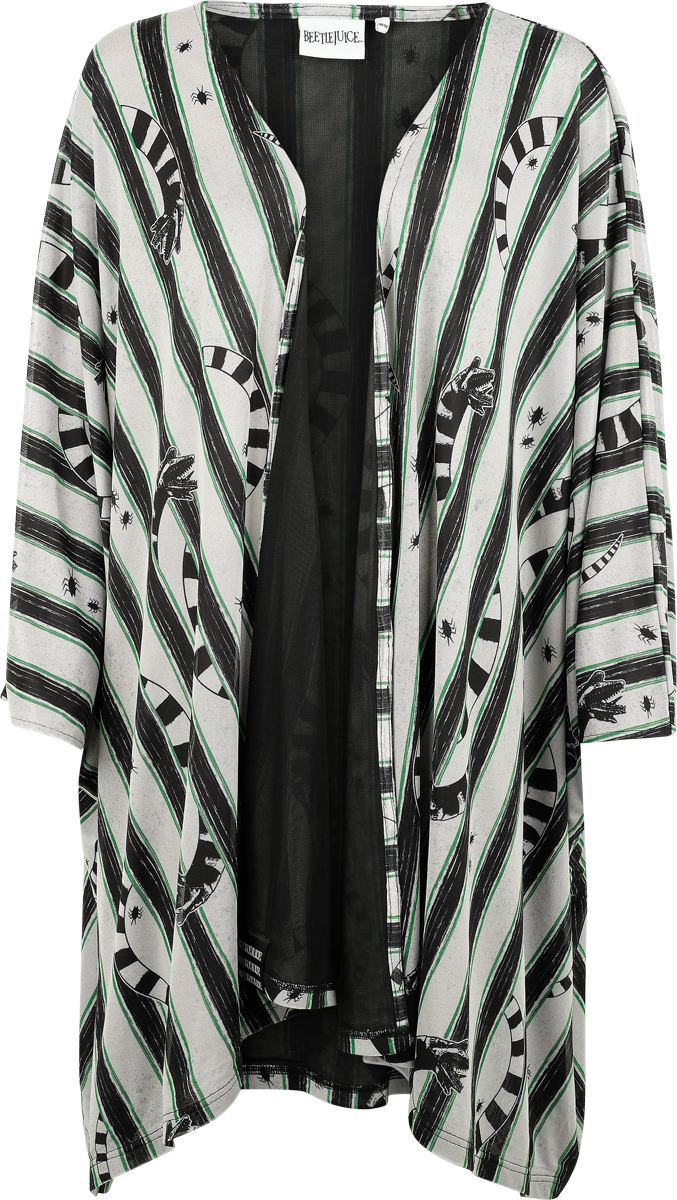 Beetlejuice  Cardigan - Sandworm - for Women - black-white