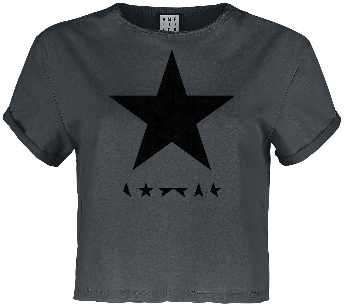 David Bowie  T-Shirt - Amplified Collection - Black Star - for Women - charcoal