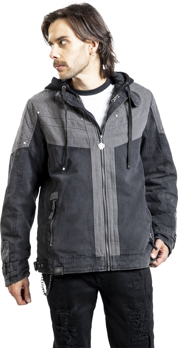 Vinterjacka  av Amon Amarth - EMP Signature Collection - Herr - svart/grå