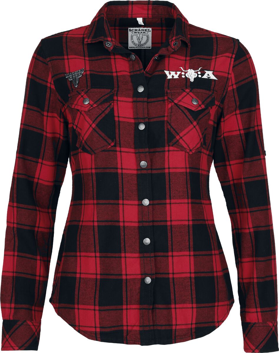 Wacken Open Air Longsleeve - Wacken - S tot XXL - voor Vrouwen - rood-zwart