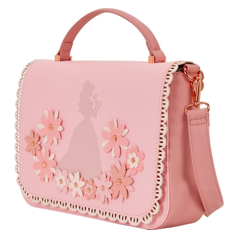 0671803563544 - Loungefly - Stained Glass Princesses Handtasche rosa weiß