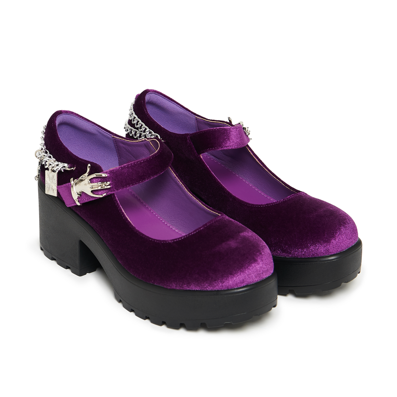 KOI - Gothic Hoge hak - Tira Mary Janes 'Fatal Touch Edition' - voor Vrouwen - zwart-lila
