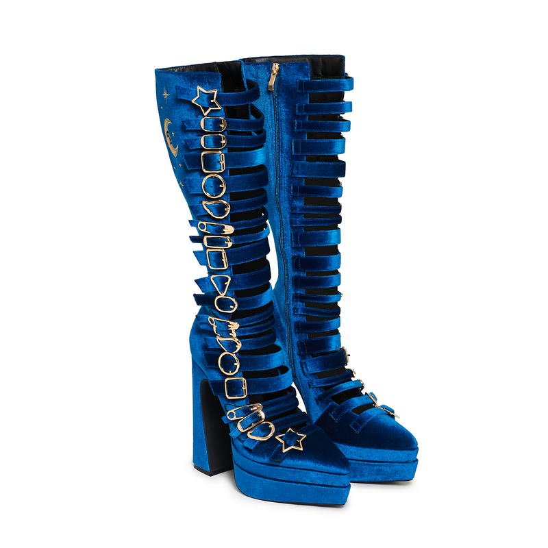 Thumbnail - KOI Cyberspace Celestial Long Boots Stiefel blau in EU38
