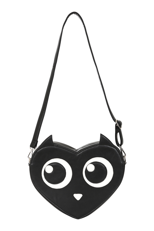 🏷️ Sac à main Gothic de Banned Alternative - Nocturnal Feline Convertible - pour Femme