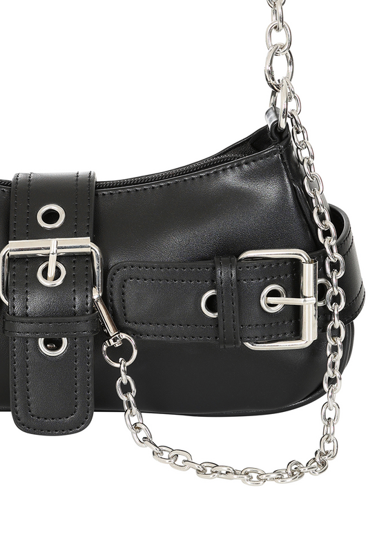 Thumbnail - Banned Alternative Night Vibe Handtasche schwarz silberfarben