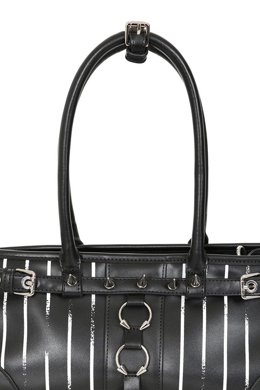 Thumbnail - Banned Alternative Blackthorne Handtasche schwarz weiß