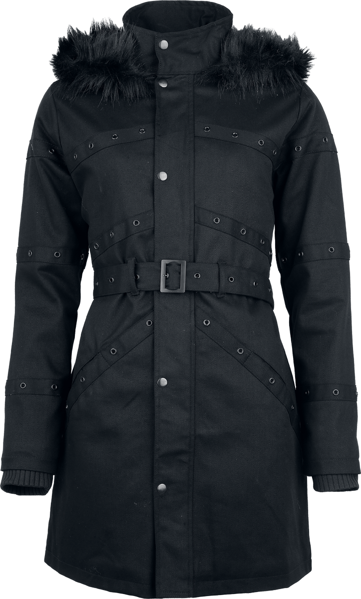 Poizen Industries Gothic Mid-Season Jackets - Lois Jacket - for Women - black