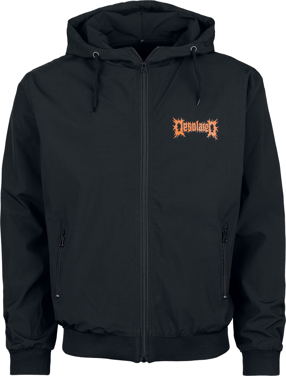 Vindjacka  av Desolated - Logo - Herr - svart