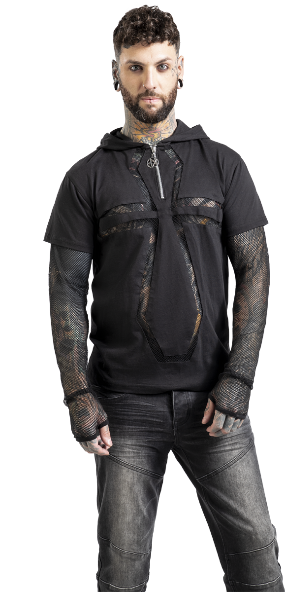 Thumbnail - Heartless Draven Top Mens Black Langarmshirt schwarz in XL