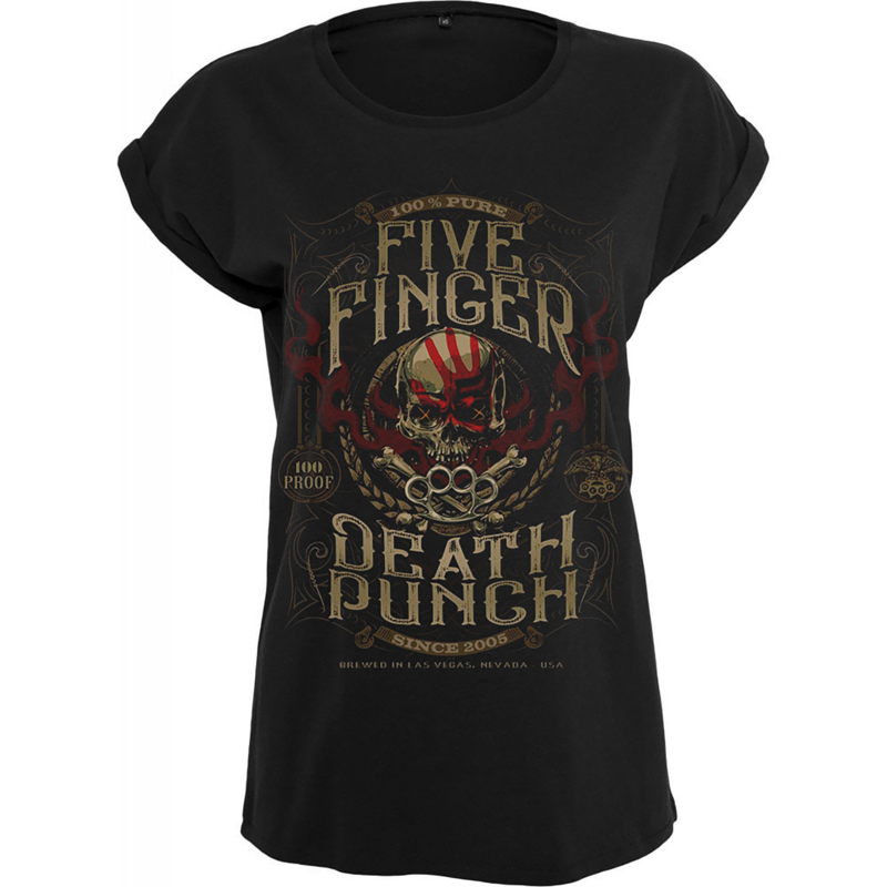 Five Finger Death Punch  T-Shirt - 100 Proof - for Women - black