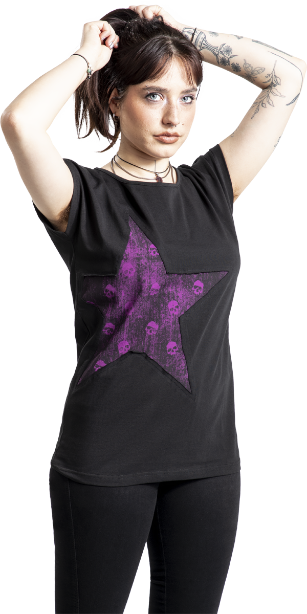 Thumbnail - RED by EMP T-Shirt mit Stern T-Shirt schwarz in M