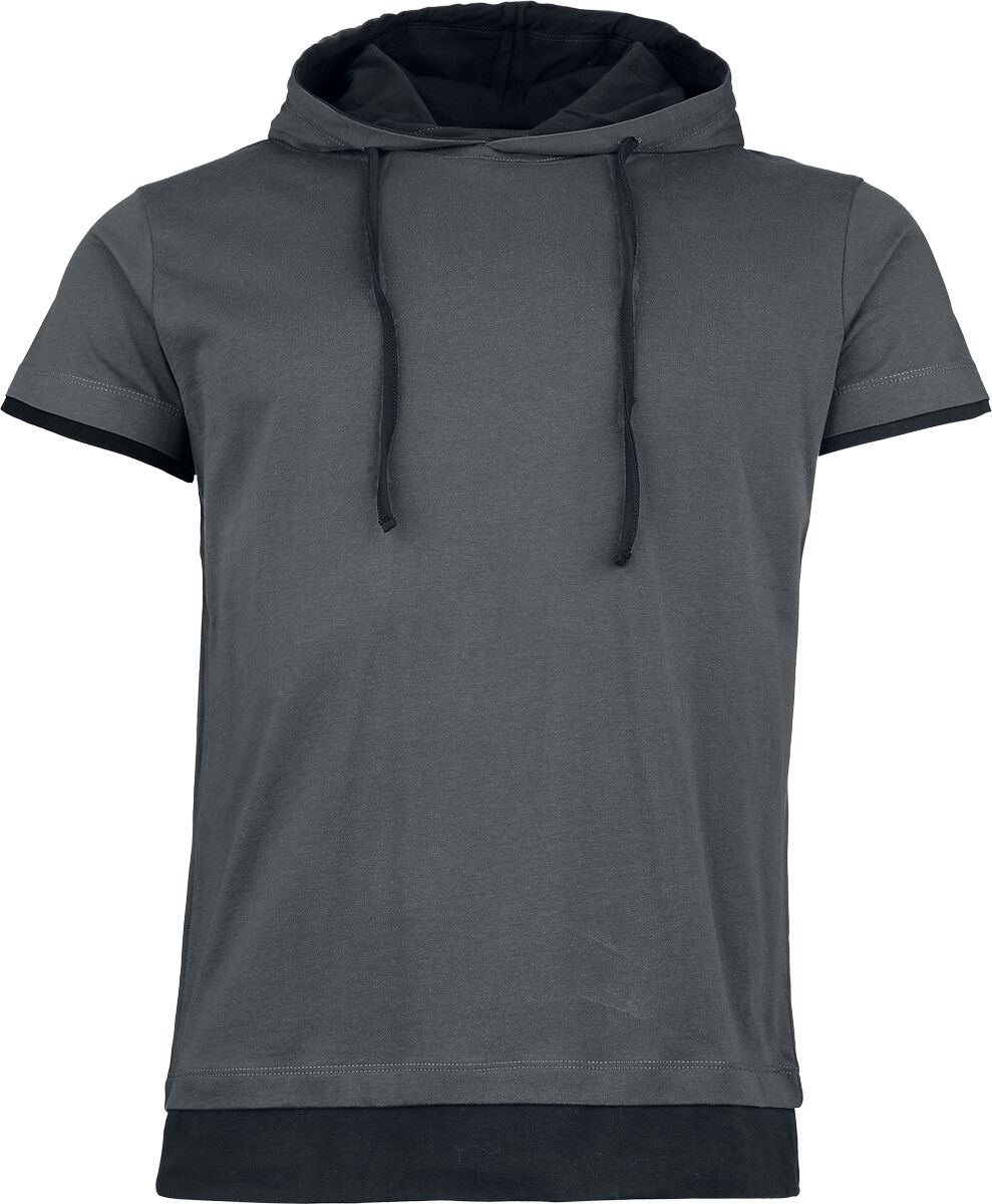 4068143320962 - Double Layer Shirt mit Kapuze T-Shirt grau in L