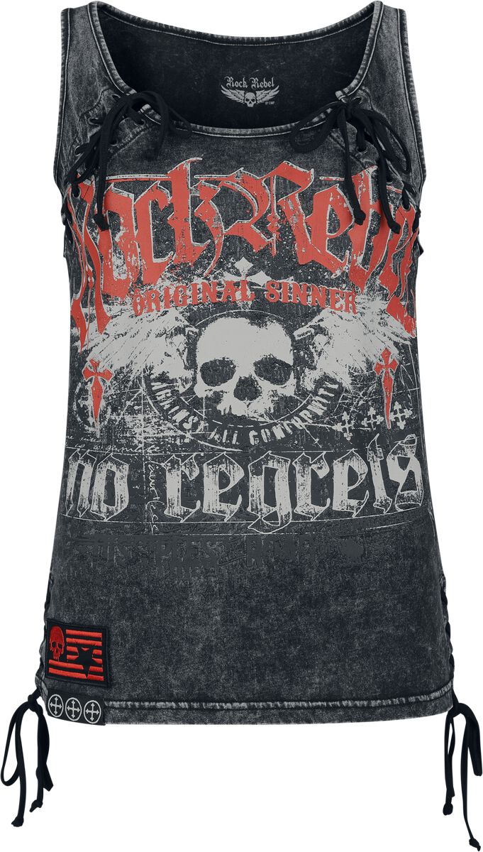 Top  de Rock Rebel by EMP - Original Sinners Top - Mujer - Gris