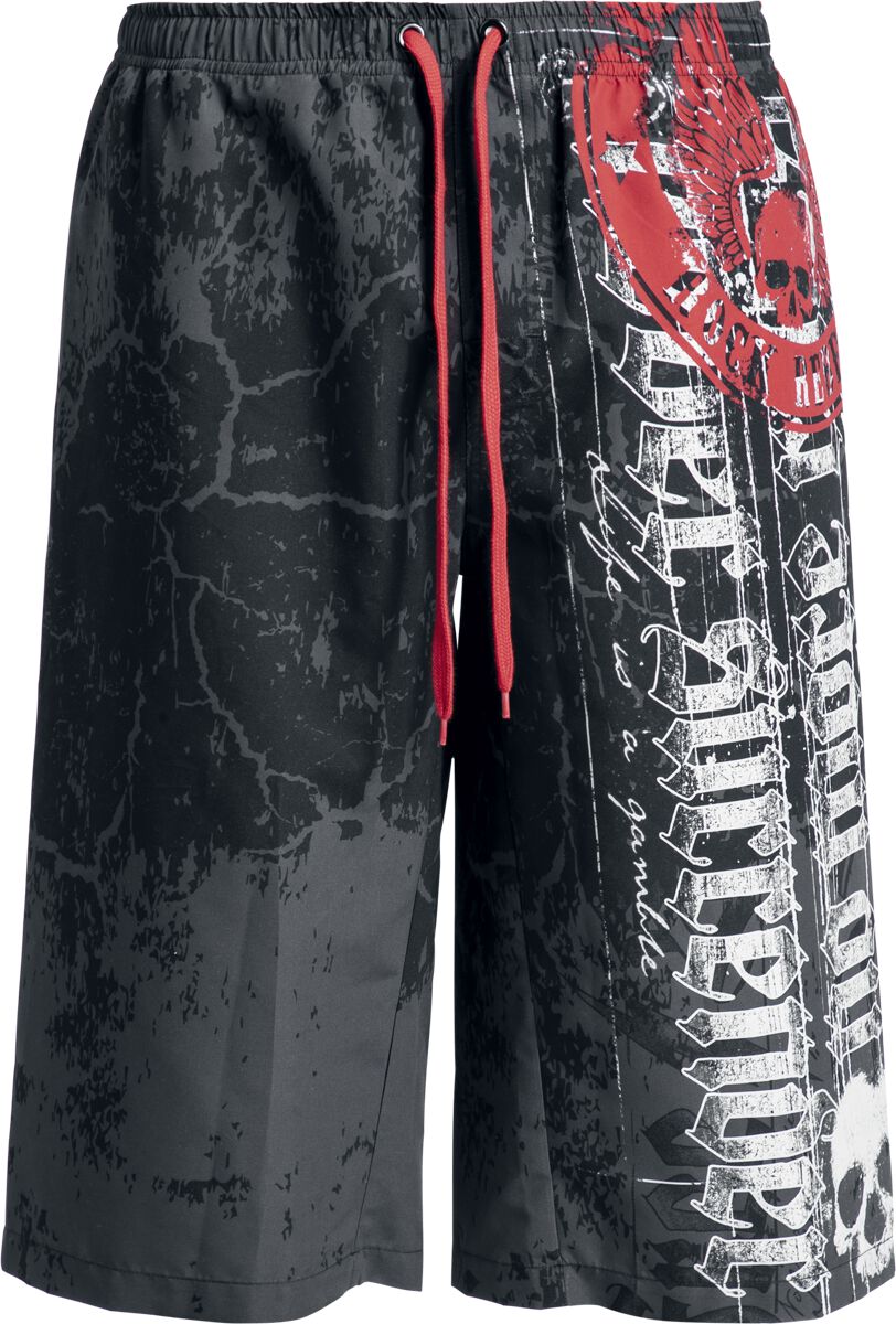 Rock Rebel By Emp Badeshorts Mit Print Badeshort Grau In M