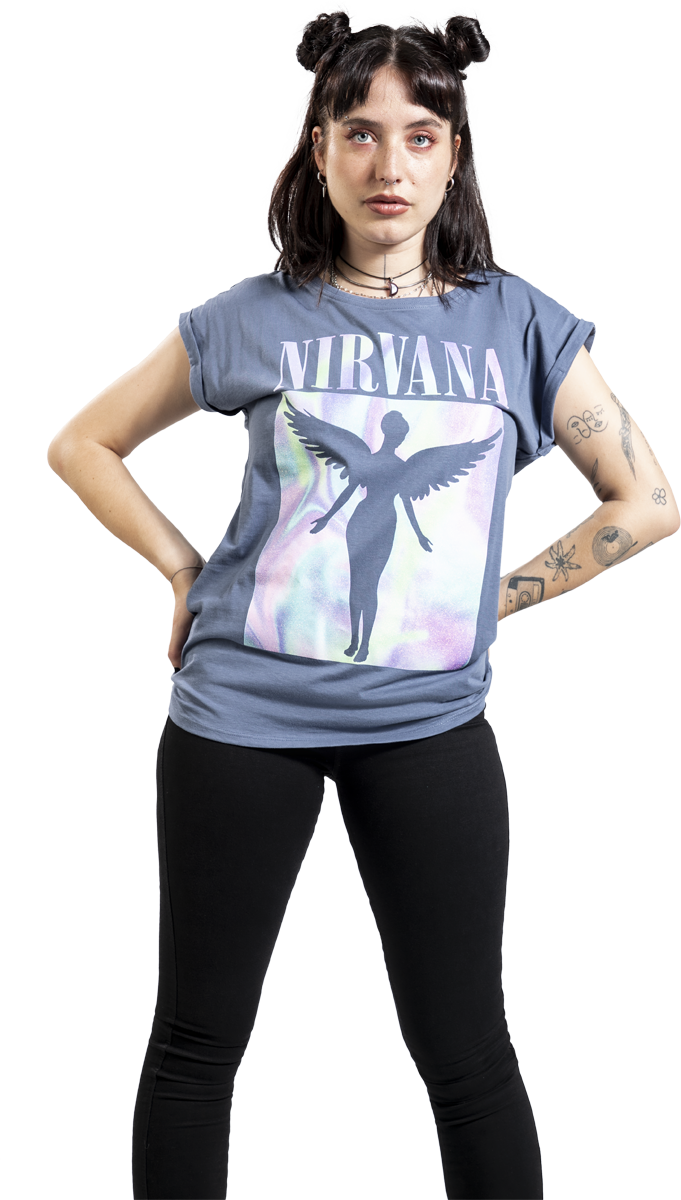 Thumbnail - Nirvana In Utero Crystals T-Shirt blau in XL