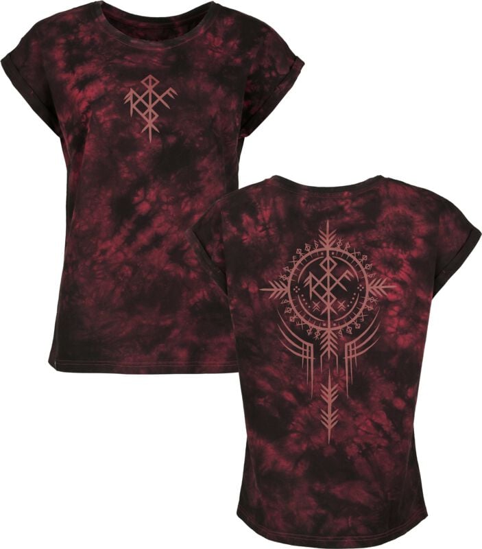 Black Premium by EMP T-shirt - Pagan Roots med vasket effekt - S till XXL - Damer - sort-rød