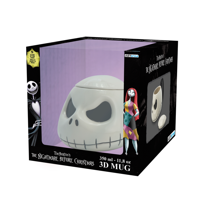 Thumbnail - The Nightmare Before Christmas Jack 3D (Glow in the Dark) Tasse multicolor