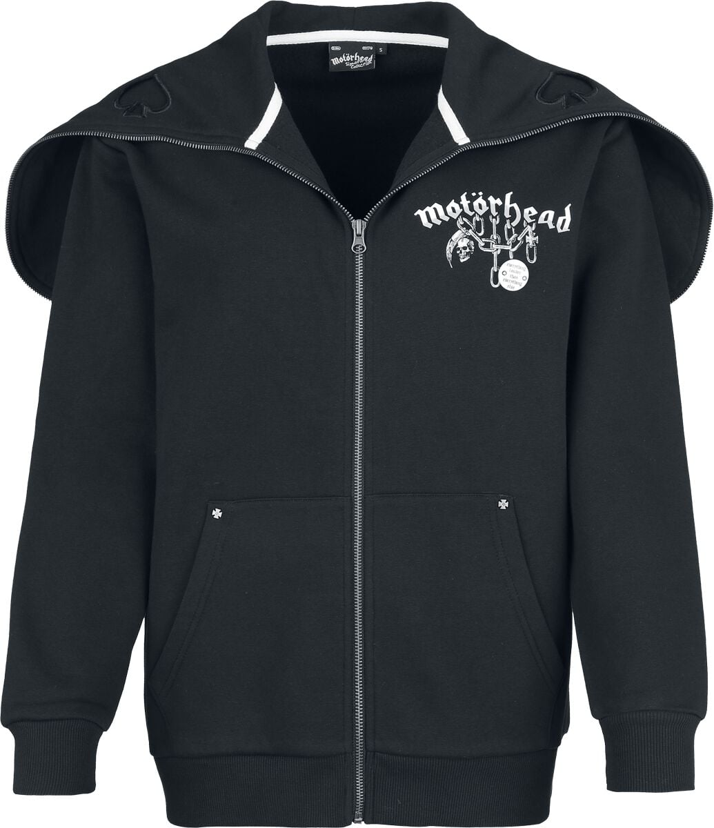 Levně Motörhead EMP Signature Collection Dámská mikina s kapucí na zip černá