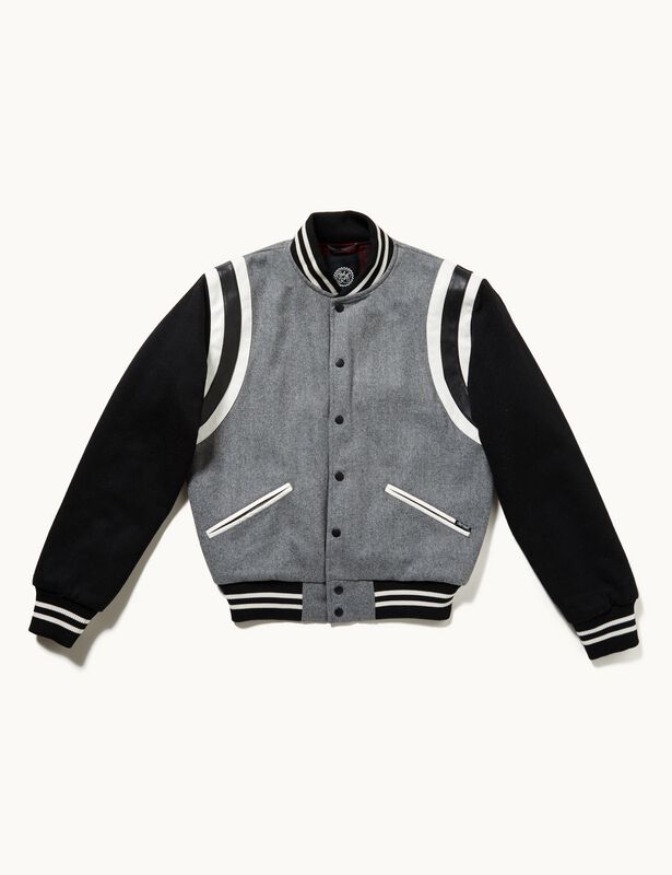 Chet Rock Varsity Jacket - Johnny Varsity Jacket - S to XL - for Men - black-grey-white