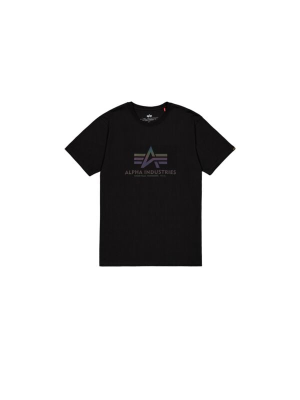 Alpha Industries  T-Shirt - Basic Rainbow Reflective T-shirt - for Men - black