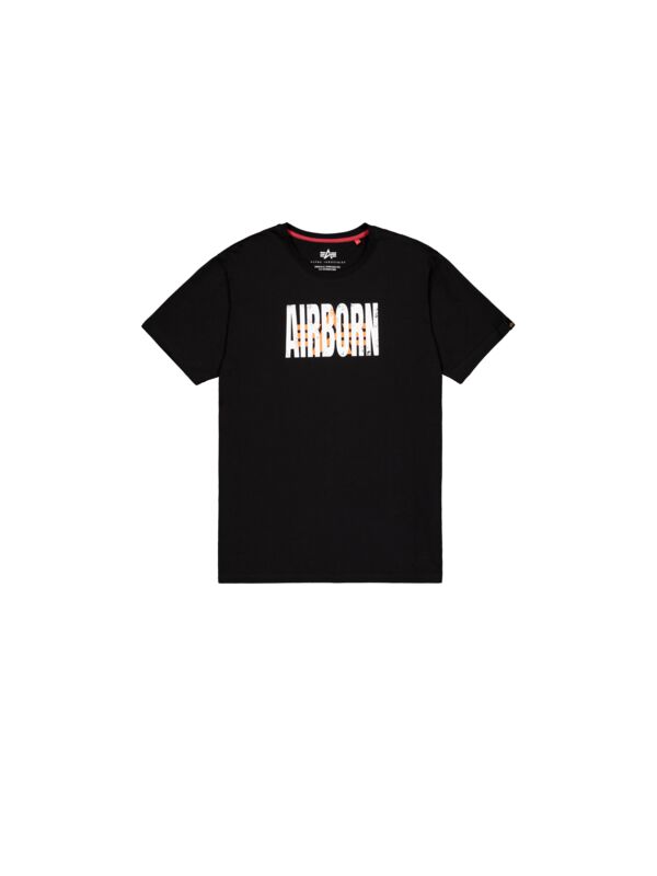 Levně Alpha Industries Tričko Logo Airborn Tričko černá