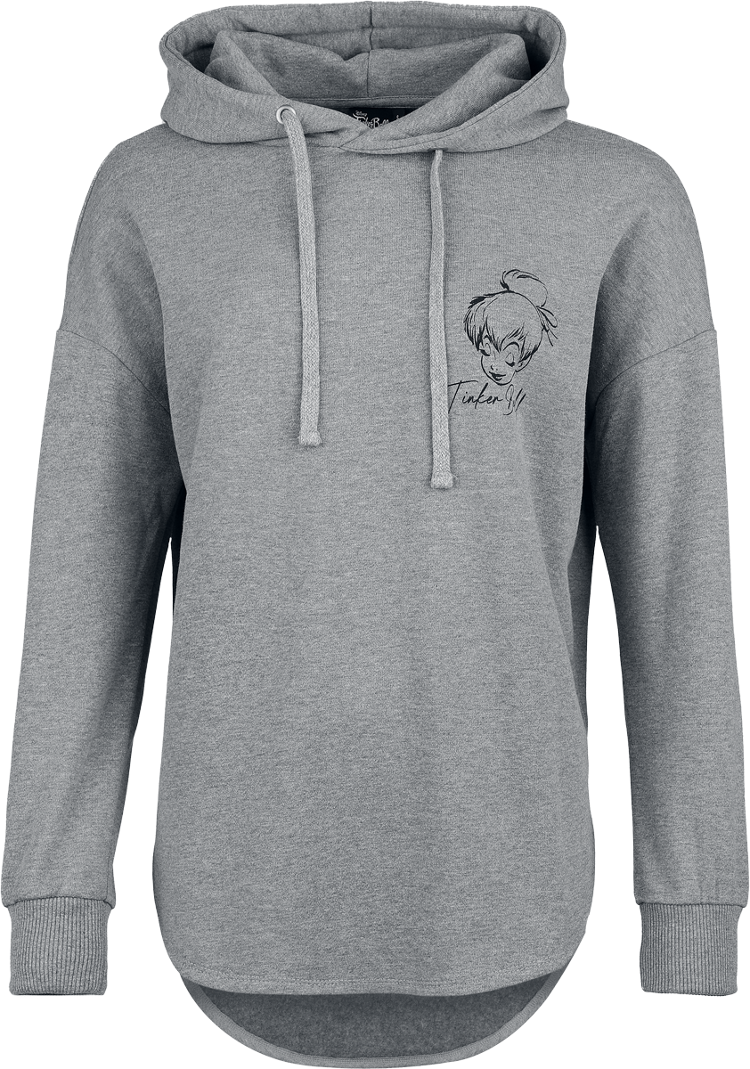 Tinker Bell Disney Hoodie - Sketch - for Women - mottled grey