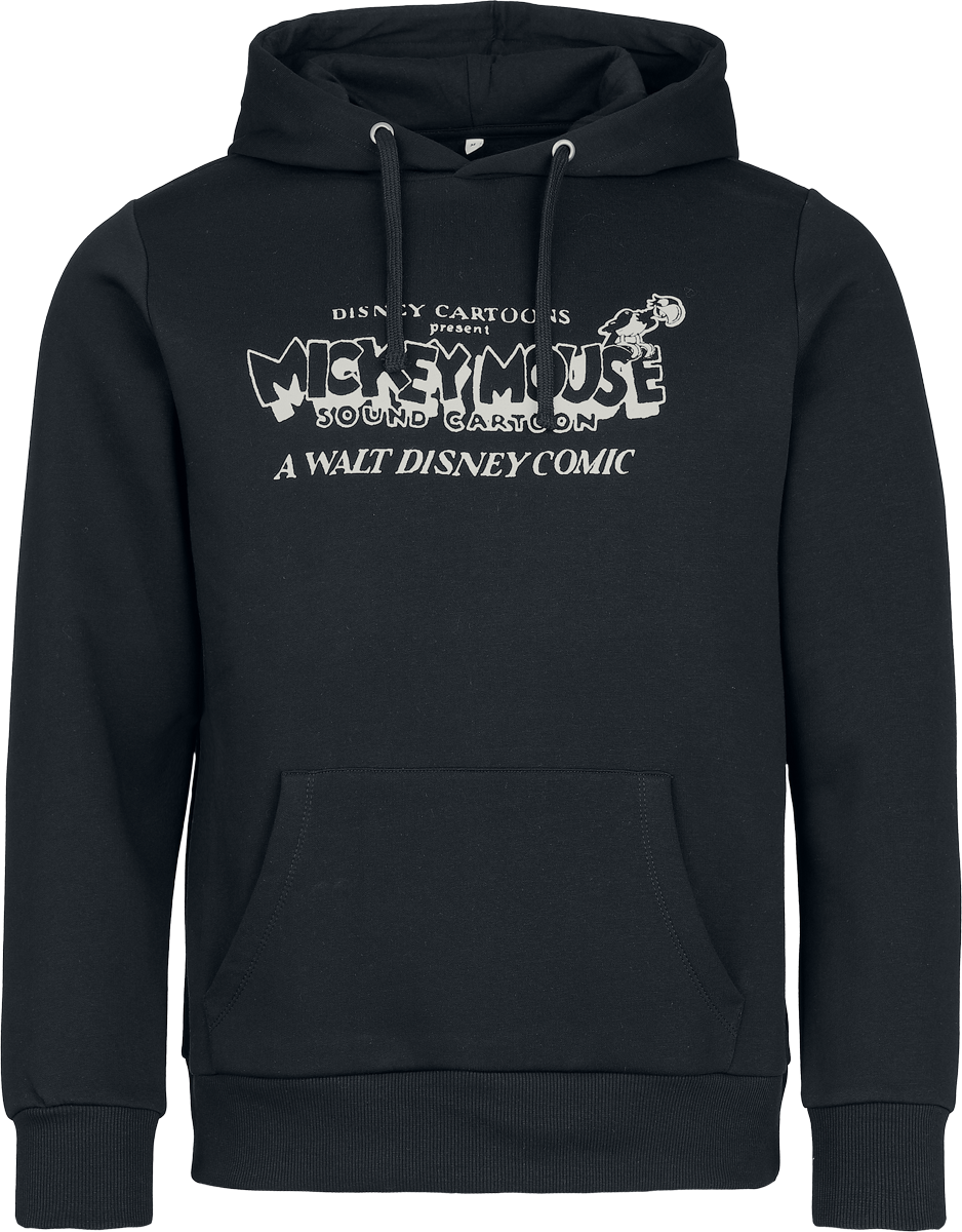 Bluza z kapturem Disney z Mickey Mouse - Steamboat Willie - Mężczyźni - czarny
