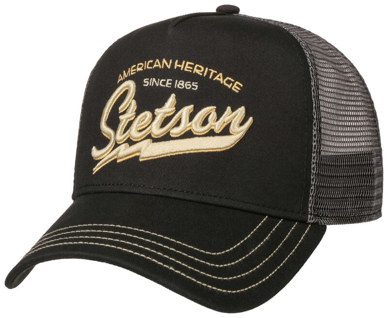 Stetson Cap - Trucker Cap American Heritage Classic - schwarz