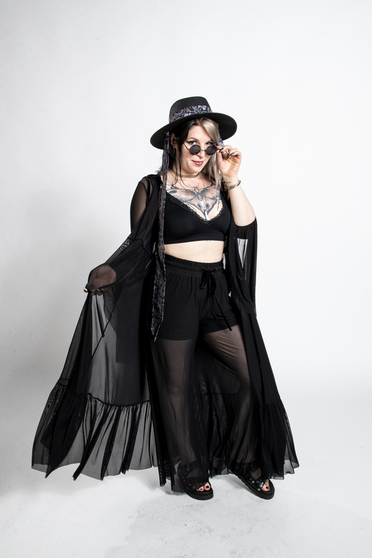 Thumbnail - Gothicana by EMP Vailed in Darkness Stoffhose schwarz in XL