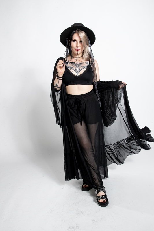 Thumbnail - Gothicana by EMP Vailed in Darkness Stoffhose schwarz in XL