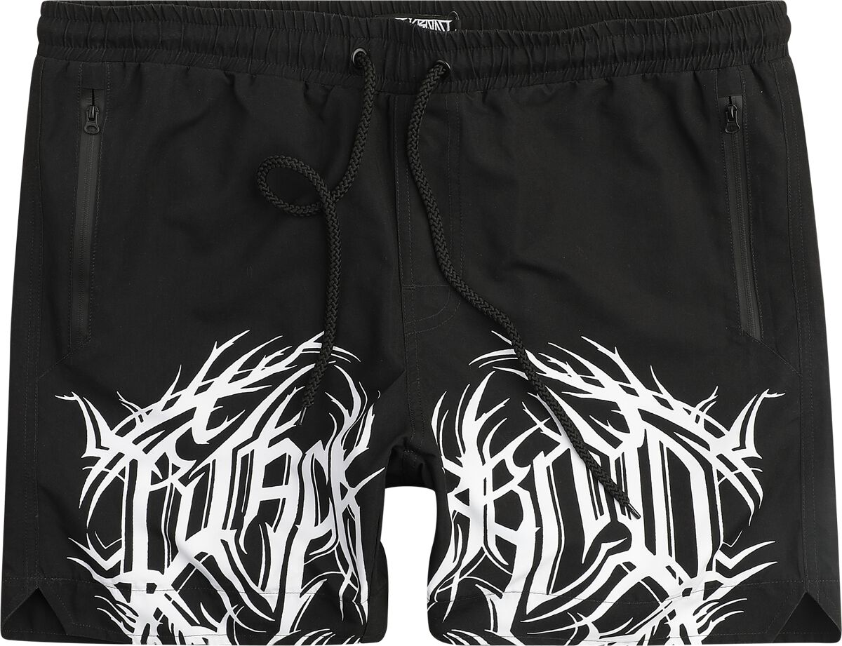 Black Blood by Gothicana - Gothic Badeshort - Sirens - S bis XXL - für Männer - Größe L - schwarz