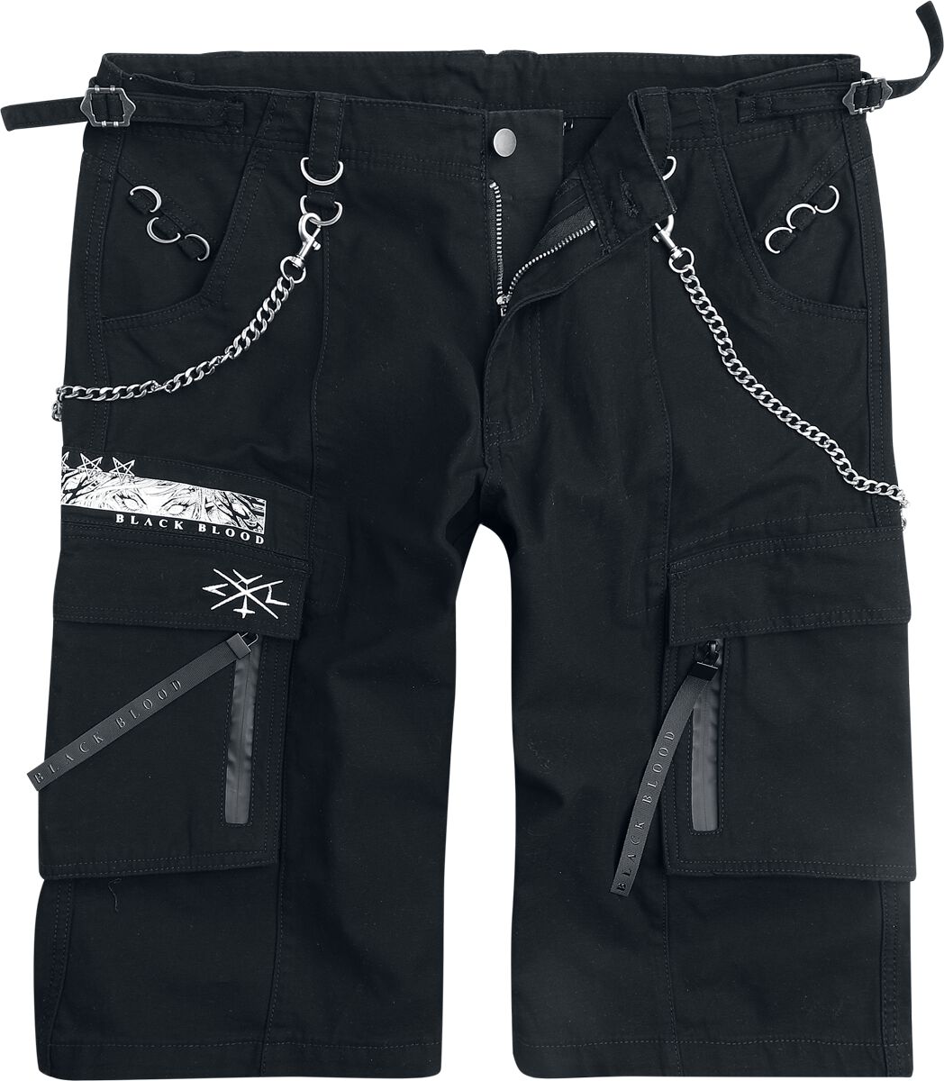 Black Blood by Gothicana - Gothic Short - Sirens - S bis XXL - für Männer - Größe XXL - schwarz