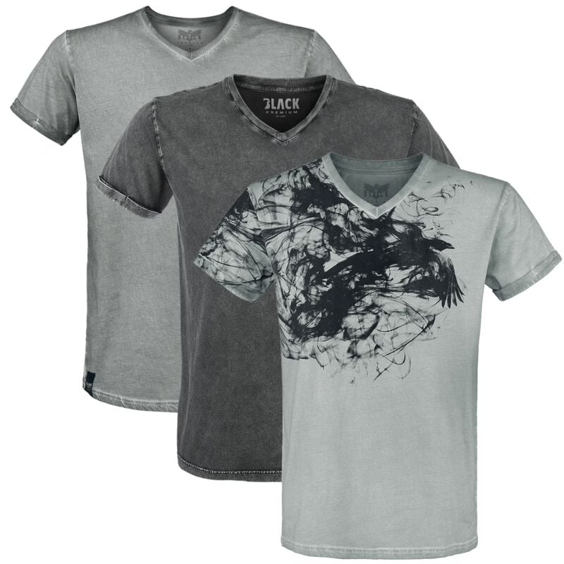 4060587559915 - Heavy Soul male - Bundle T-Shirt grau in L