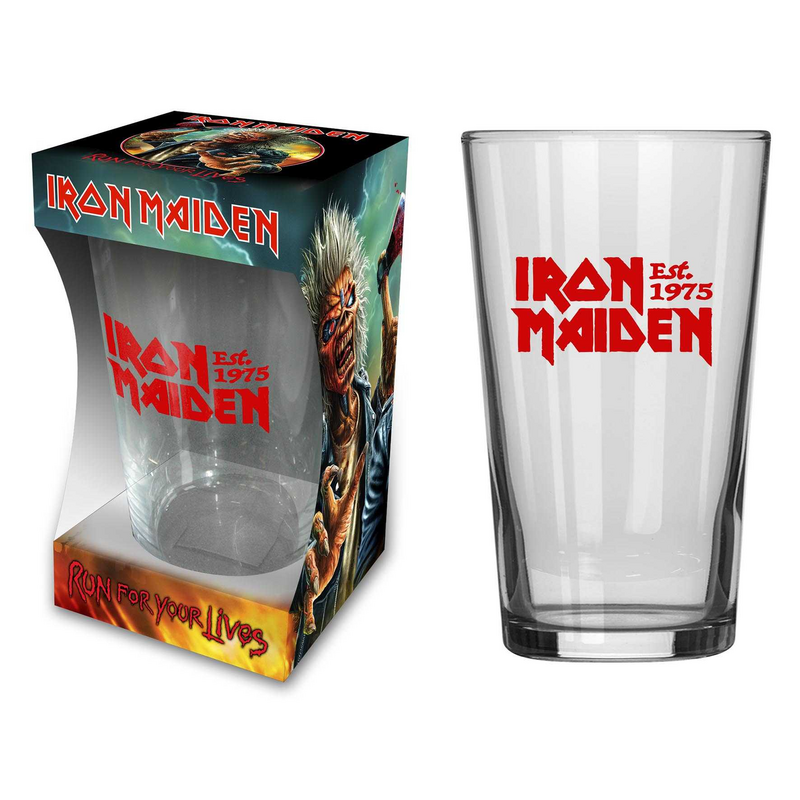 Iron Maiden  Beer Glass - Est. 1975 - transparent