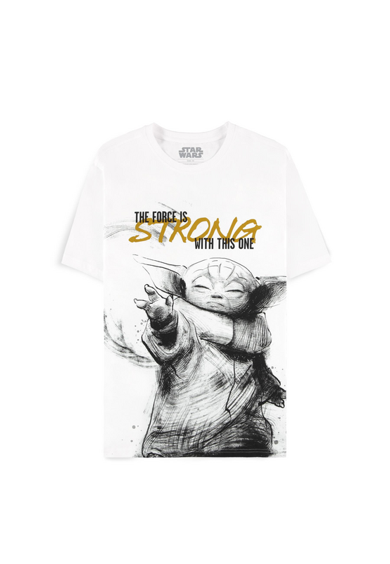 Star Wars Disney T-Shirt - The Mandalorian - The Force is strong - for Men - white