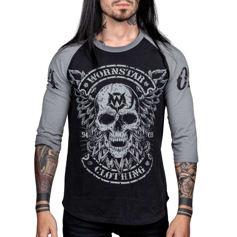 Langarmshirt - Venegeance Raglan Tee - S bis 3XL - für Männer - Größe S - schwarz - Männer - male