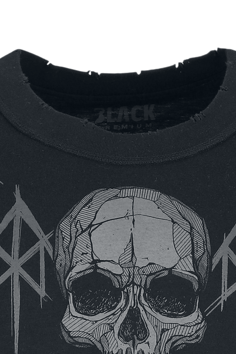 Thumbnail - Black Premium by EMP Beaks, Claws & Skulls printed Oversized T-Shirt with destroyed effects Oversize T-Shirt schwarz in ...