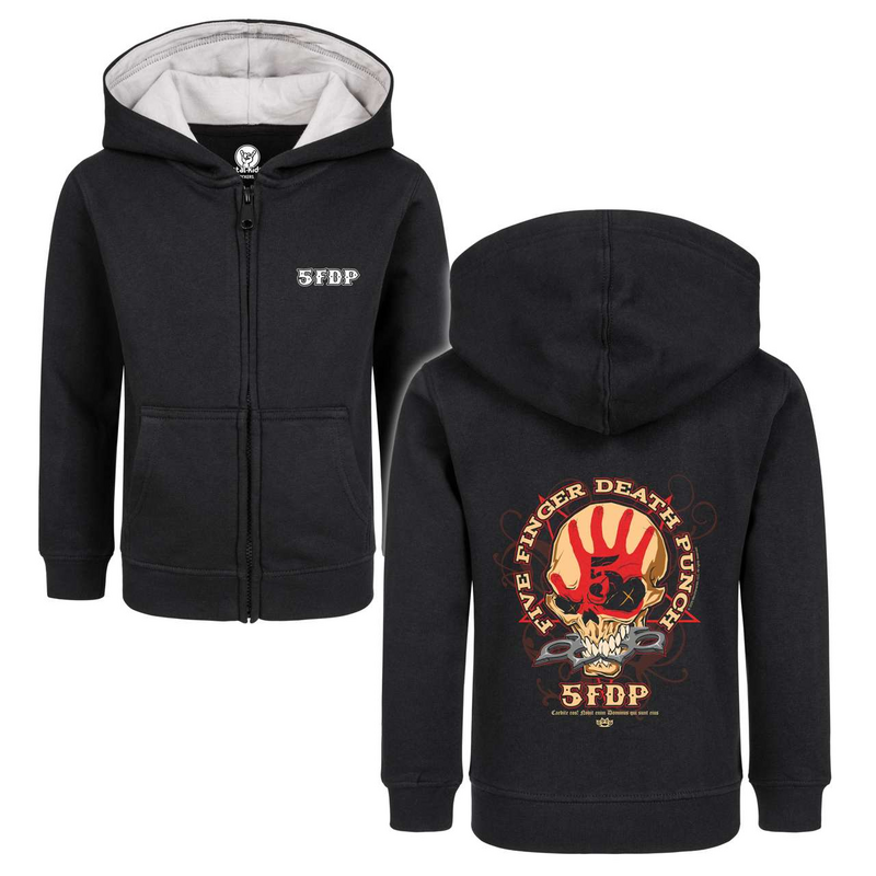 Five Finger Death Punch  Kids' hooded jackets - Metal-Kids - Knucklehead - for Children - black