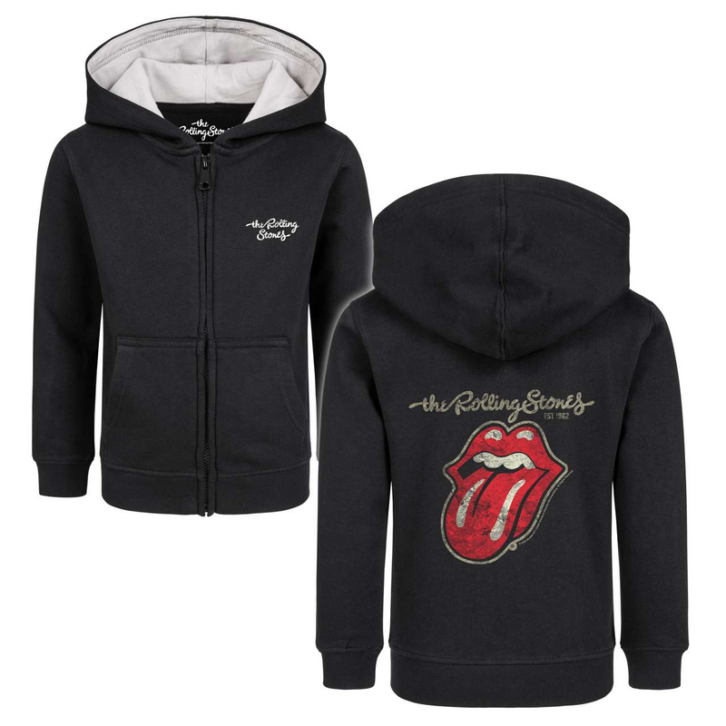 The Rolling Stones  Kids' hooded jackets - Metal-Kids - Classic Tongue - for Children - black