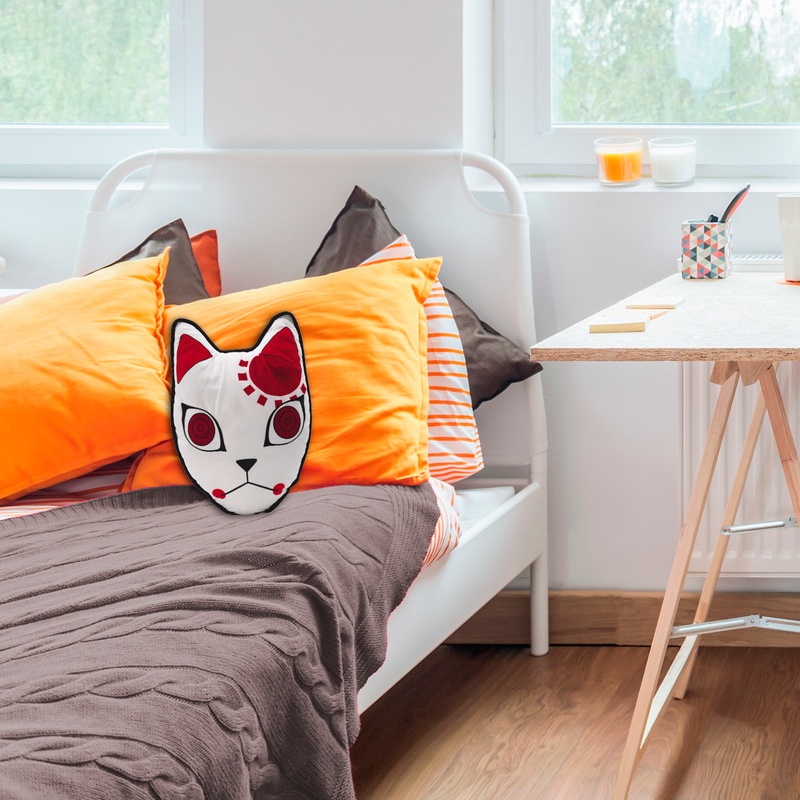 Thumbnail - Demon Slayer Fox Mask Kissen multicolor