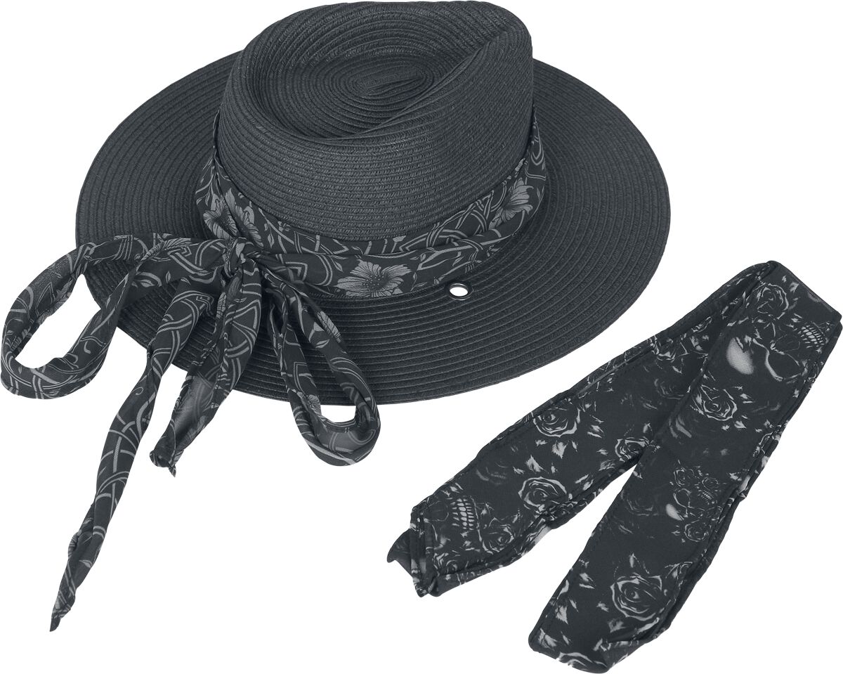 Black Premium by EMP Tie Scarf Summer-Hat Hut schwarz