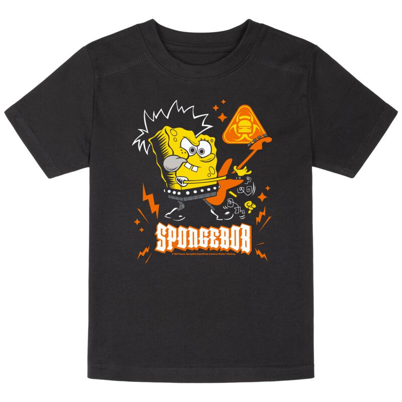 4252008923317 - Metal-Kids - Spongebob - Gitarre T-Shirt schwarz in 152