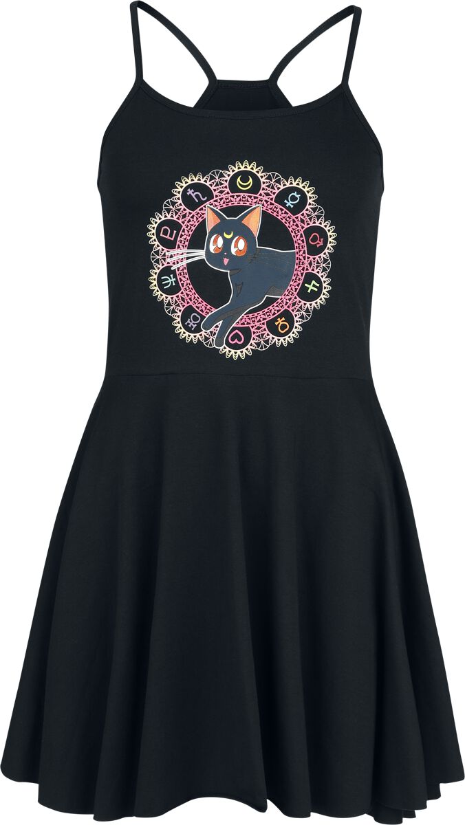 Sailor Moon - Anime Kleid knielang - Luna - S bis 3XL - für Damen - Größe L - schwarz  - EMP exklusives Merchandise!