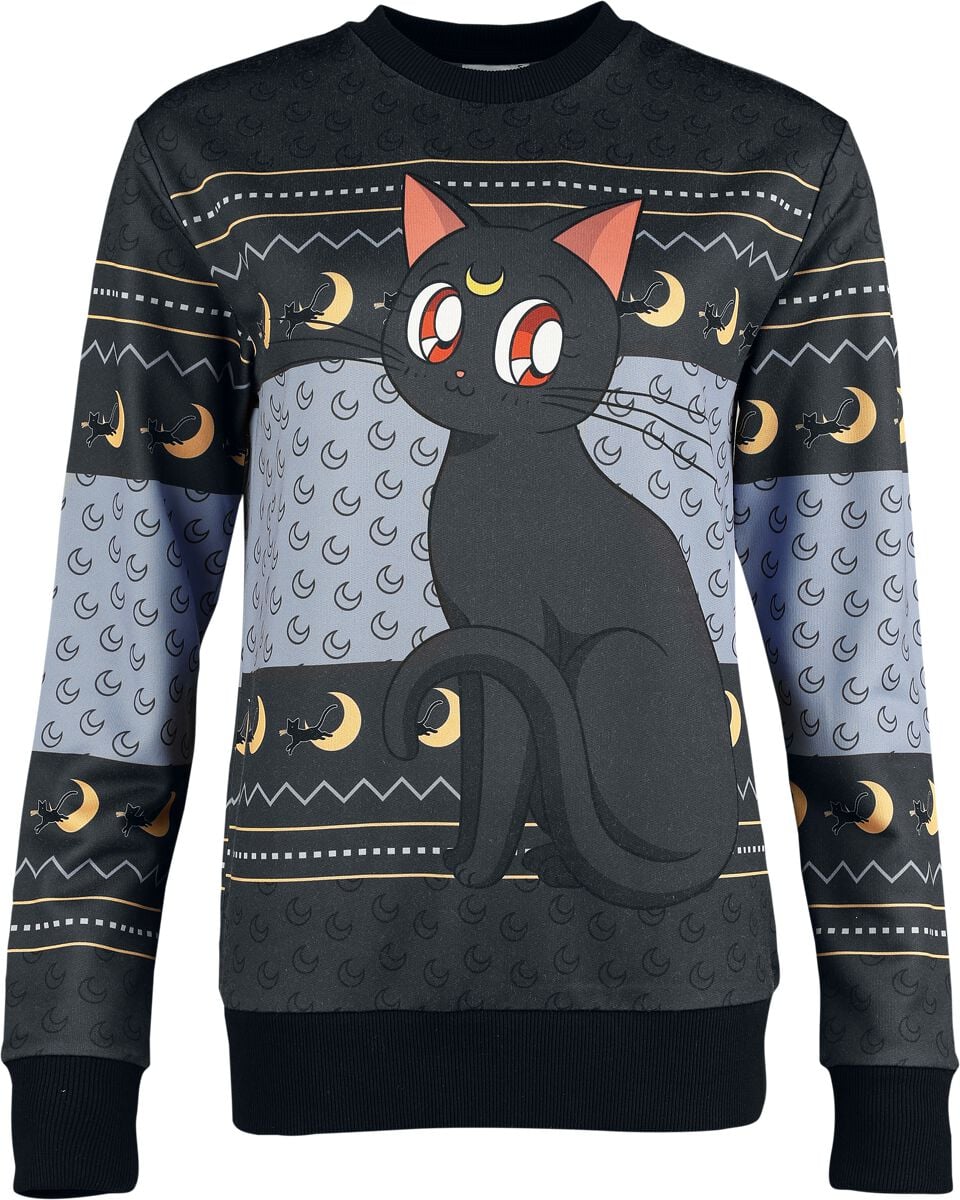 Sailor Moon - Anime Weihnachtspullover - Luna - S bis 3XL - für Damen - Größe S - multicolor  - EMP exklusives Merchandise!