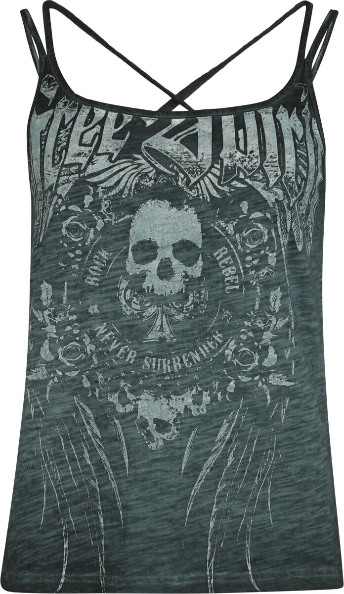 Rock Top - Free Spirit - S bis XXL - für Damen - Größe XL - türkis - Frauen - female