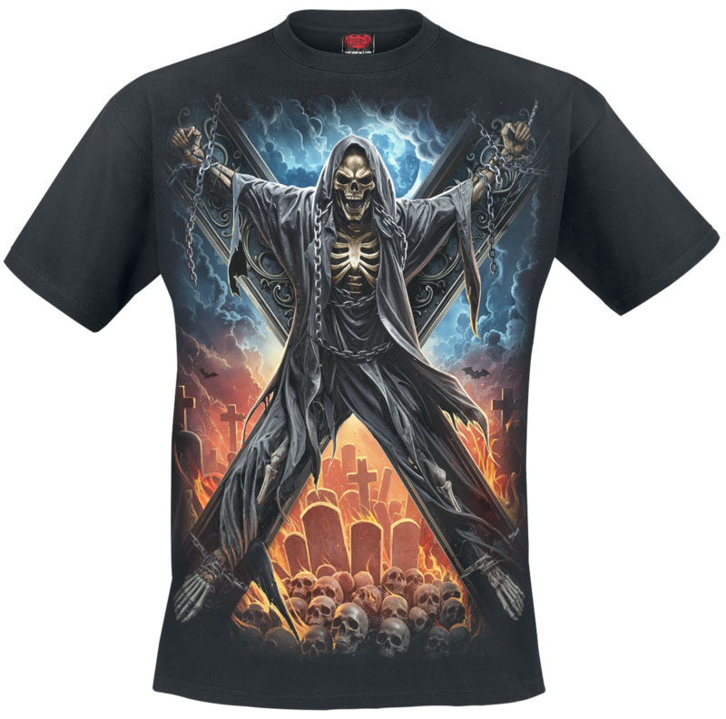 Spiral  T-Shirt - Crossed Over - T-shirt - for Men - black