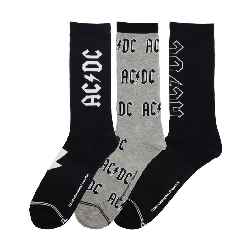 AC/DC Socken - 3er Pack Giftbox - EU 40-46 - für Männer - Größe EU 40-46 - multicolor  - Lizenziertes Merchandise!