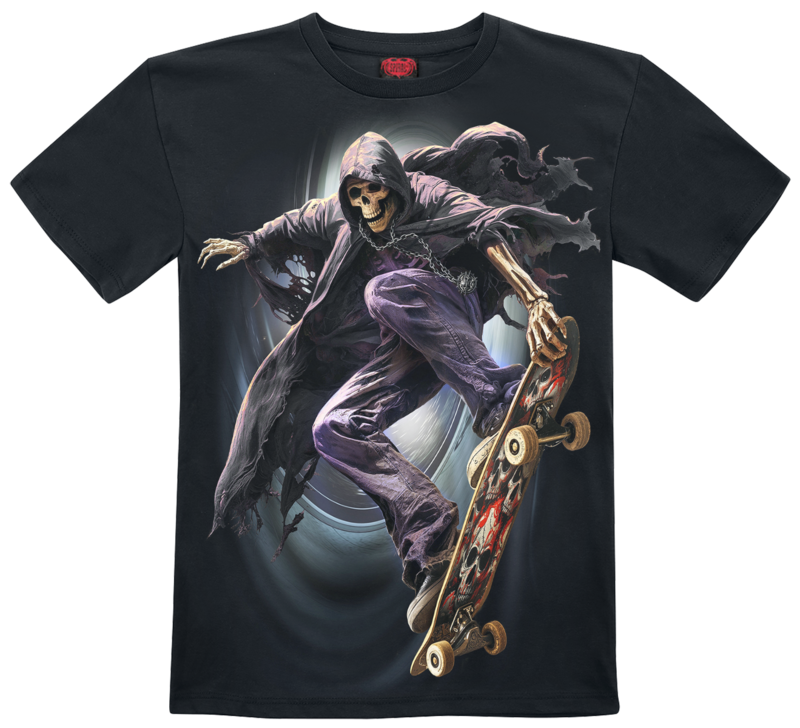 Spiral T-shirt - Soul Boarder - Kinder T-shirt - voor Kinderen - zwart