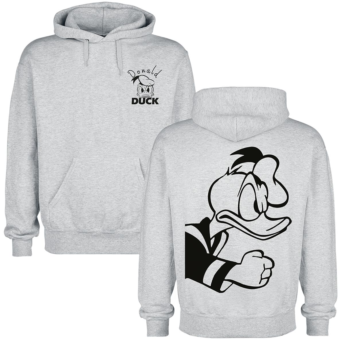 4069225053389 - Angry Donald Kapuzenpullover grau in M