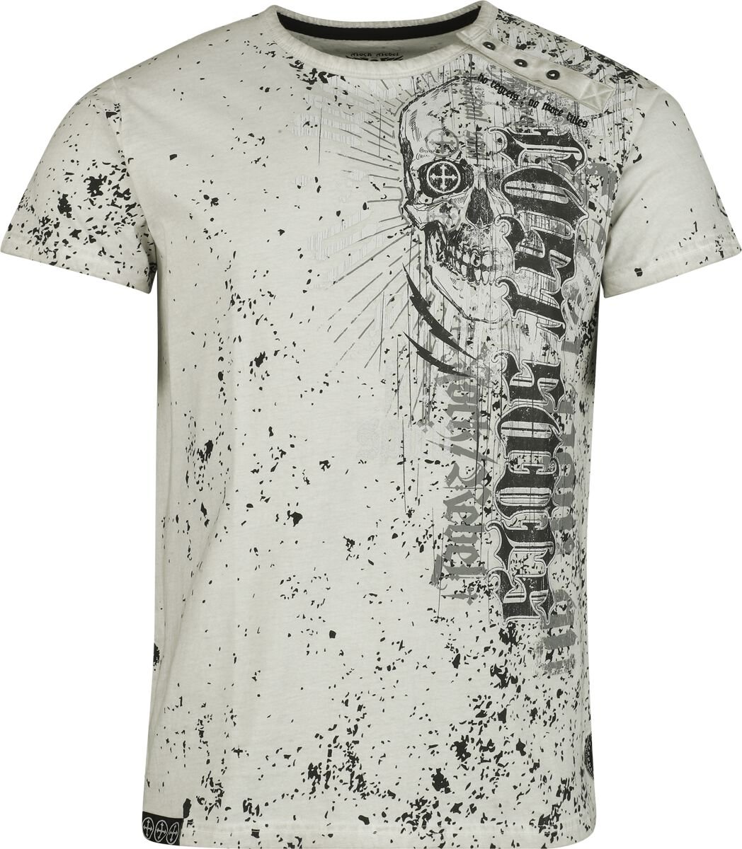 Rock Rebel by EMP Skulls & Splatter Longsleeve Langarmshirt grau in XXL
